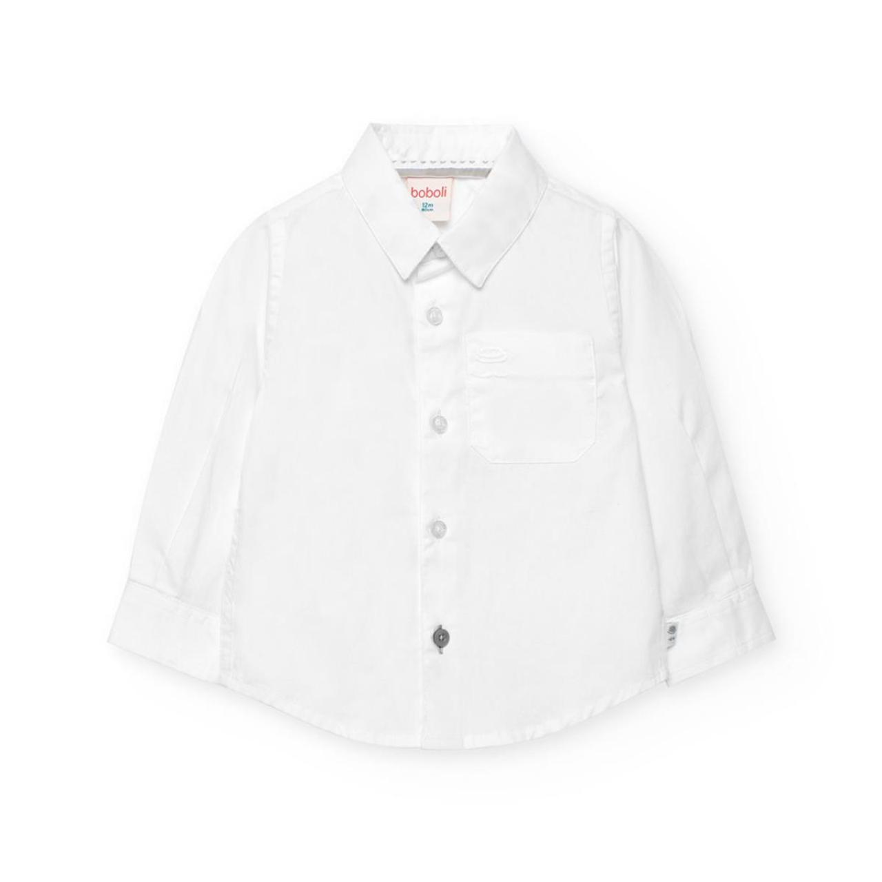 BOBOLI Πουκάμισο υφασμάτινο oxford αγόρι Boboli-712088-1100-White