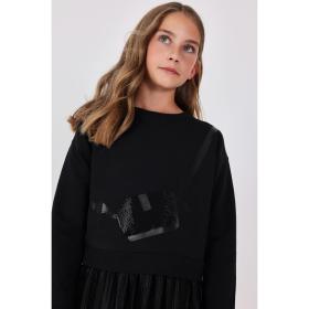 Φόρεμα φούτερ κορίτσι Boboli-402130-890-Black