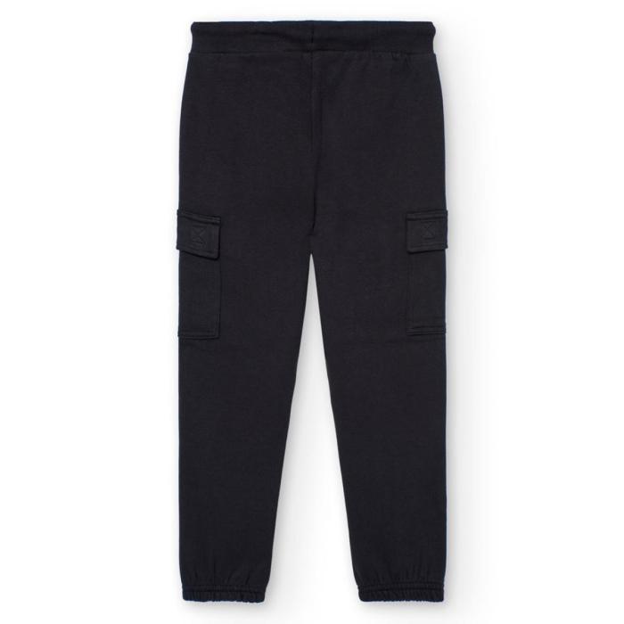Παντελόνι φούτερ cargo αγόρι Boboli-502085-890-Black