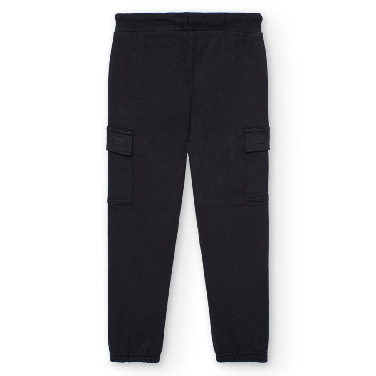 Παντελόνι φούτερ cargo αγόρι Boboli-502085-890-Black φωτογραφία
