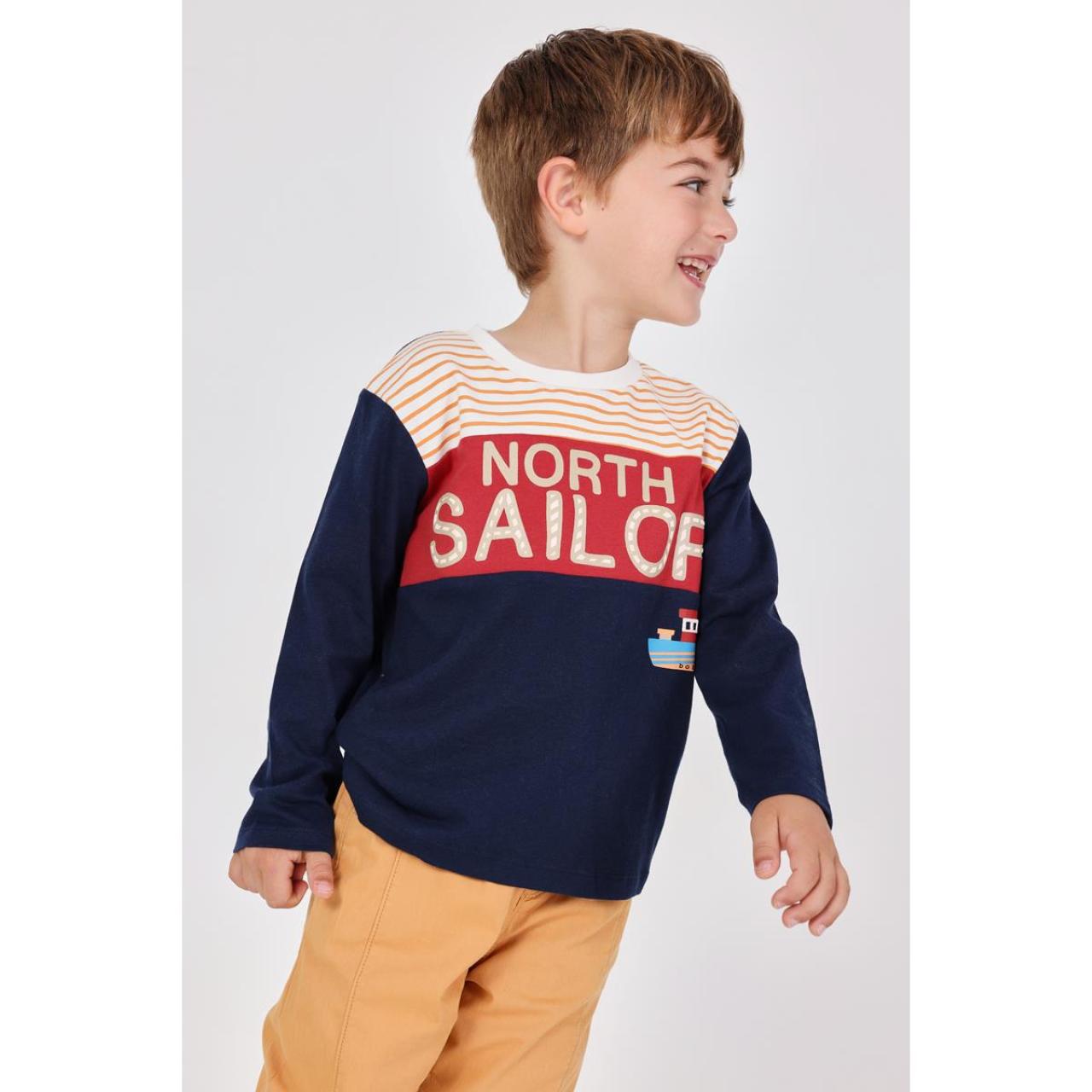 Μπλούζα μακό αγόρι Boboli-322096-2440-Navy φωτογραφία