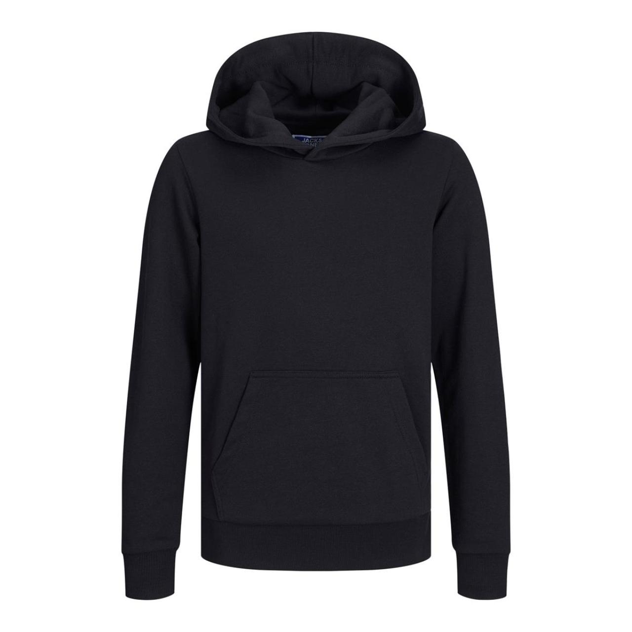 Μπλούζα φούτερ hoodie αγόρι JACK & JONES-12250531-Black