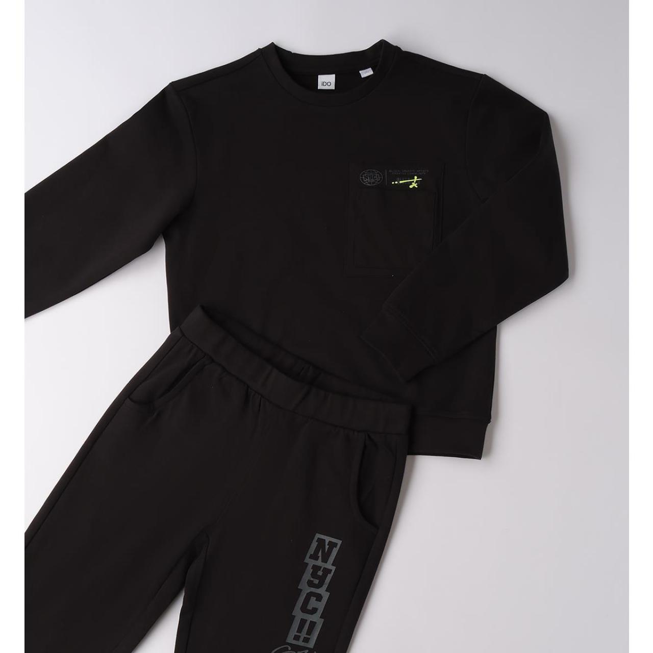 Σετ φούτερ λεπτό αγόρι I DO-4.F810-0658-Black φωτογραφία