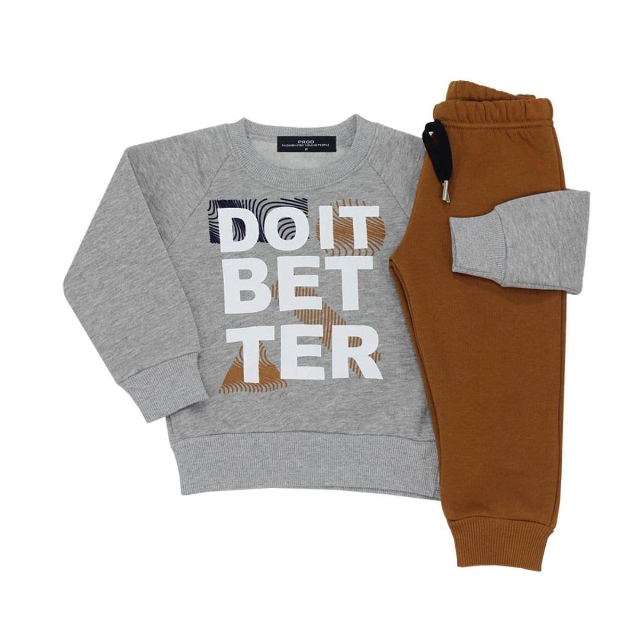 Σετ φόρμα φούτερ αγόρι Prod-6535236-Grey