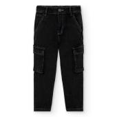 Παντελόνι τζιν cargo αγόρι Boboli-522021-BLACK