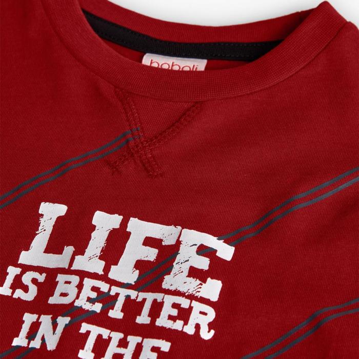 Μπλούζα μακό αγόρι Boboli-532077-3870-Red