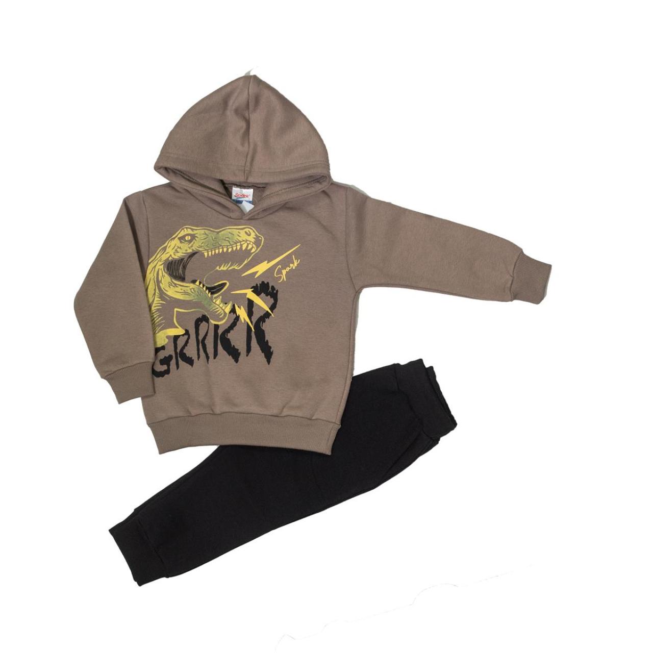 Σετ φόρμα φούτερ αγόρι Spark-4265-Khaki