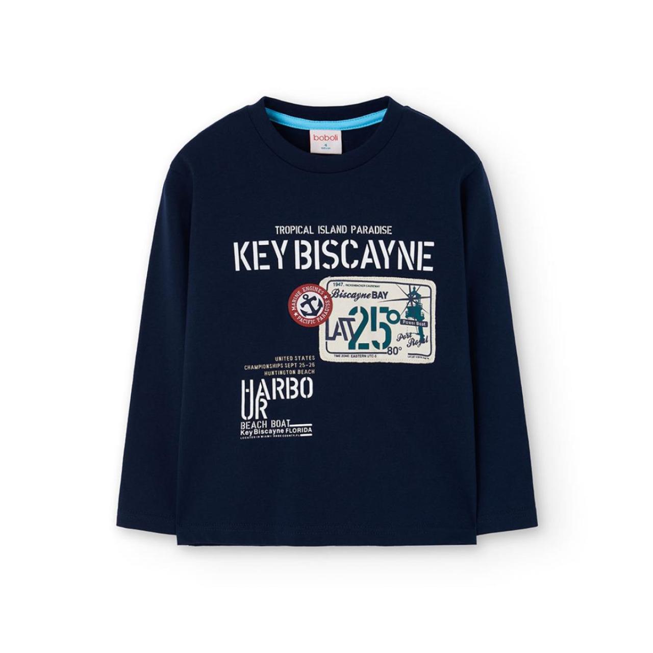 Μπλούζα μακό αγόρι Boboli-502096-2440-Navy