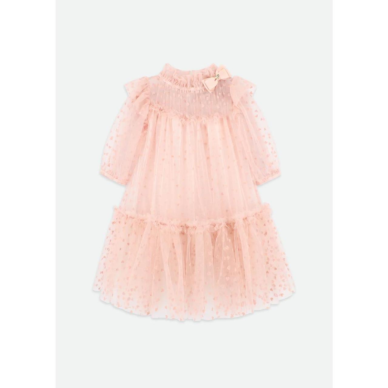 Φόρεμα τούλι κορίτσι Angel's Face-Myrtle Flock Hearts-Blush Pink φωτογραφία
