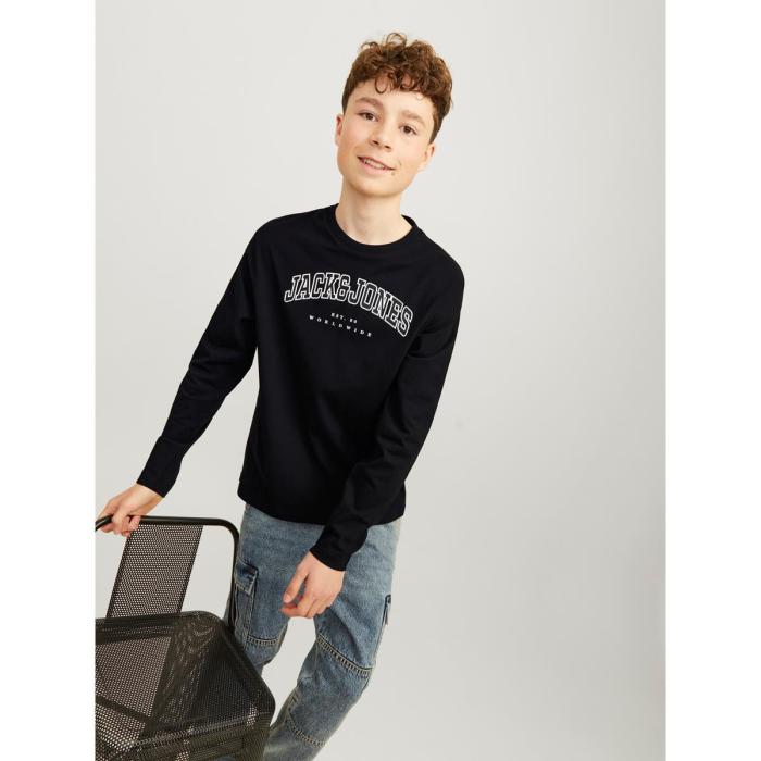 Μπλούζα μακό αγόρι JACK & JONES-12258928-Black