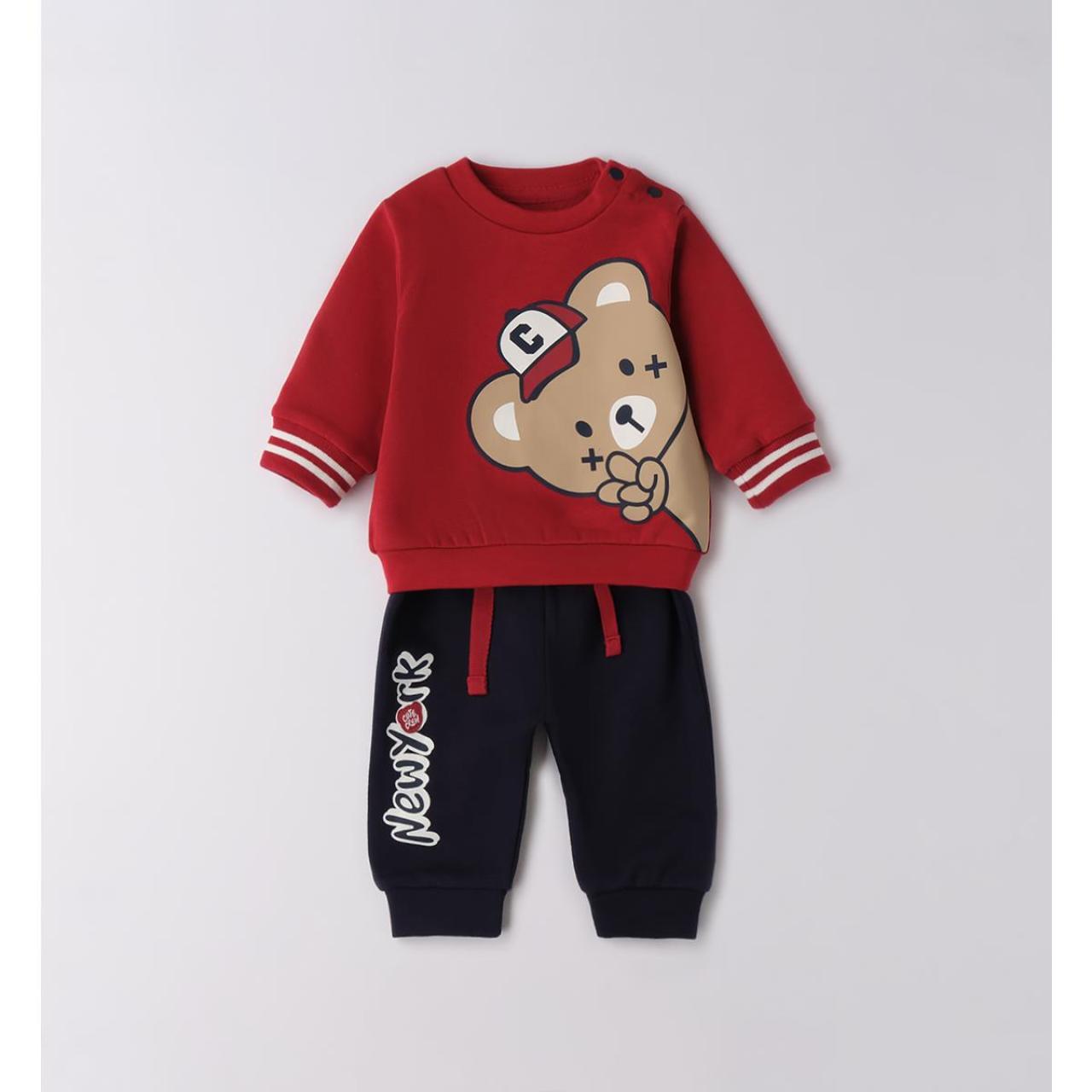 I DO Σετ φόρμα φούτερ μπεμπέ αγόρι I DO-4.F009-2259-Red