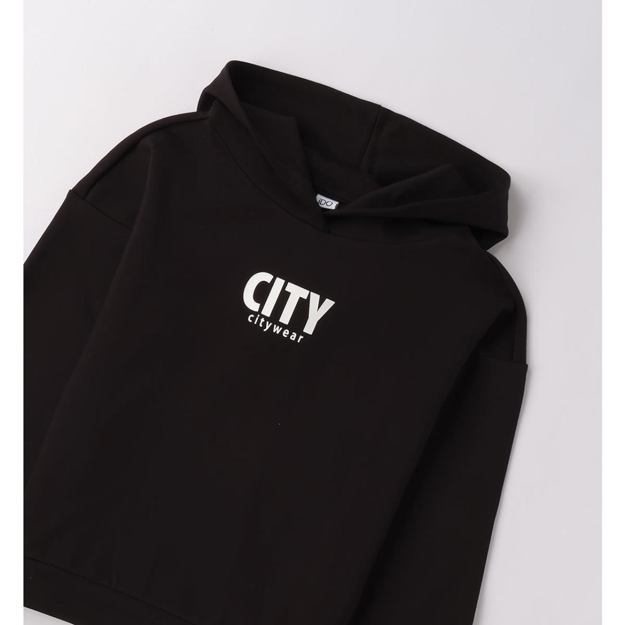 Μπλούζα φούτερ κορίτσι I DO-4.F509-0658-Black