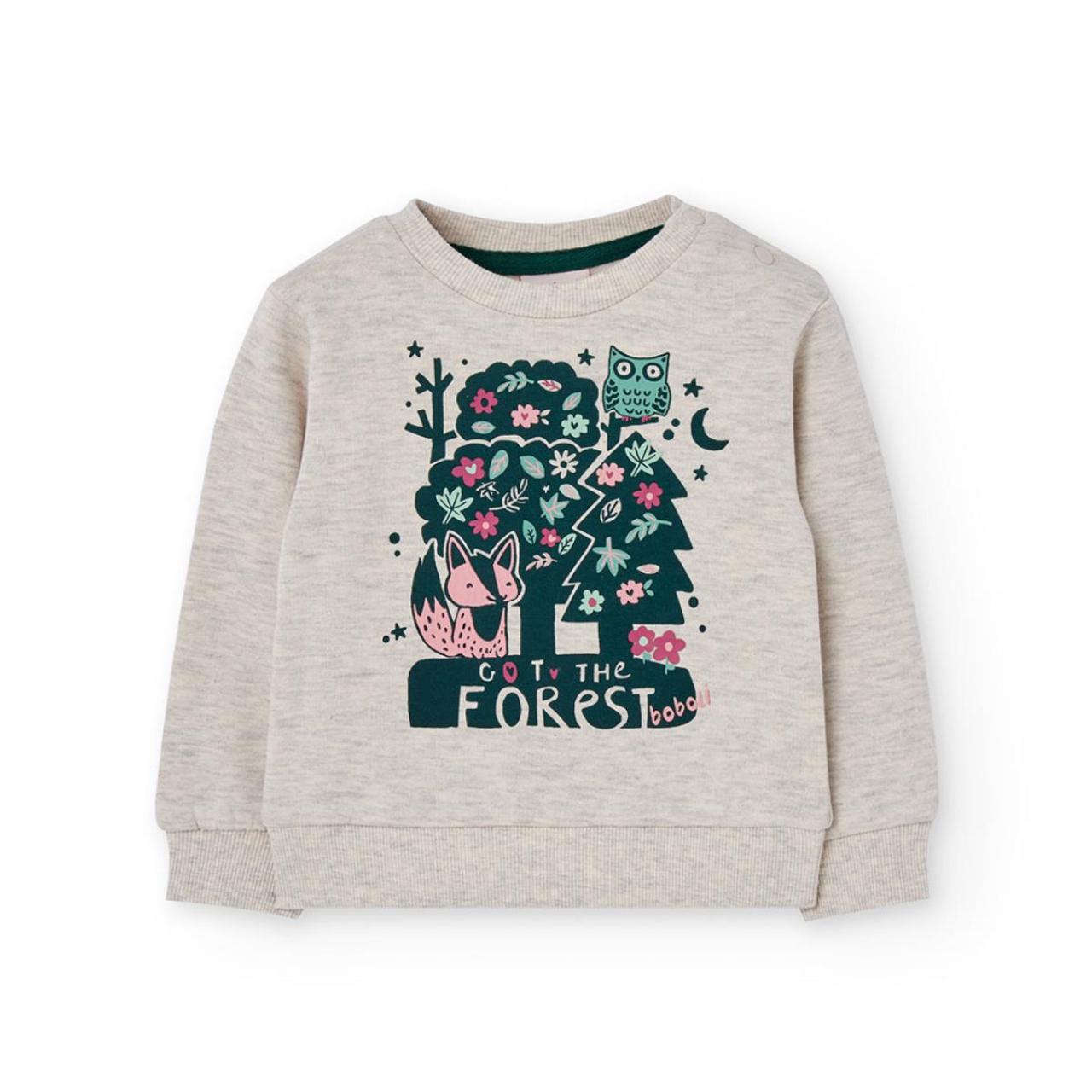 Σετ φόρμα φούτερ κορίτσι Boboli-232108-7402-Beige φωτογραφία