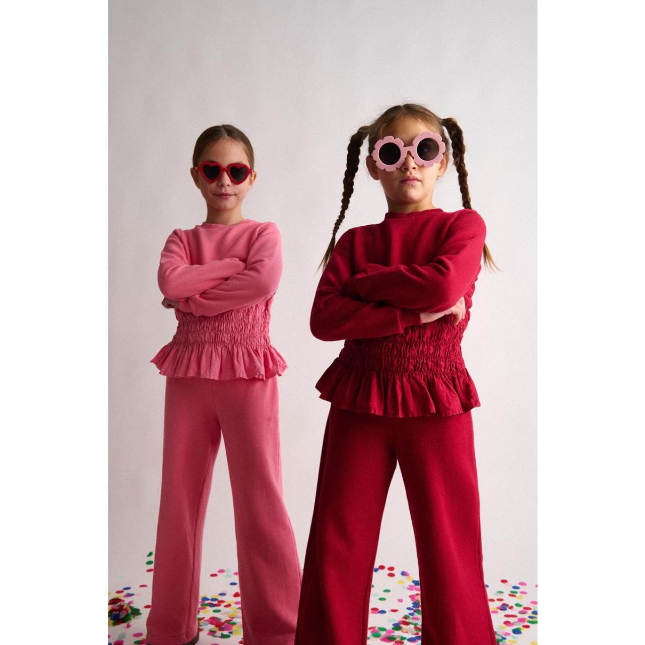 Σετ φούτερ κορίτσι two in a castle-T6724-Red φωτογραφία