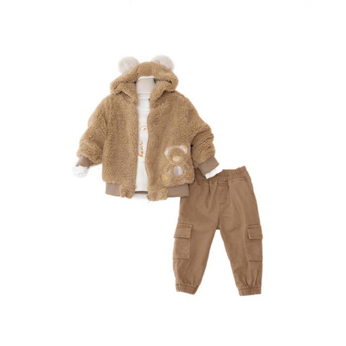 Σετ μπεμπέ 3 τεμ.αγόρι Restart-25/10507-Beige