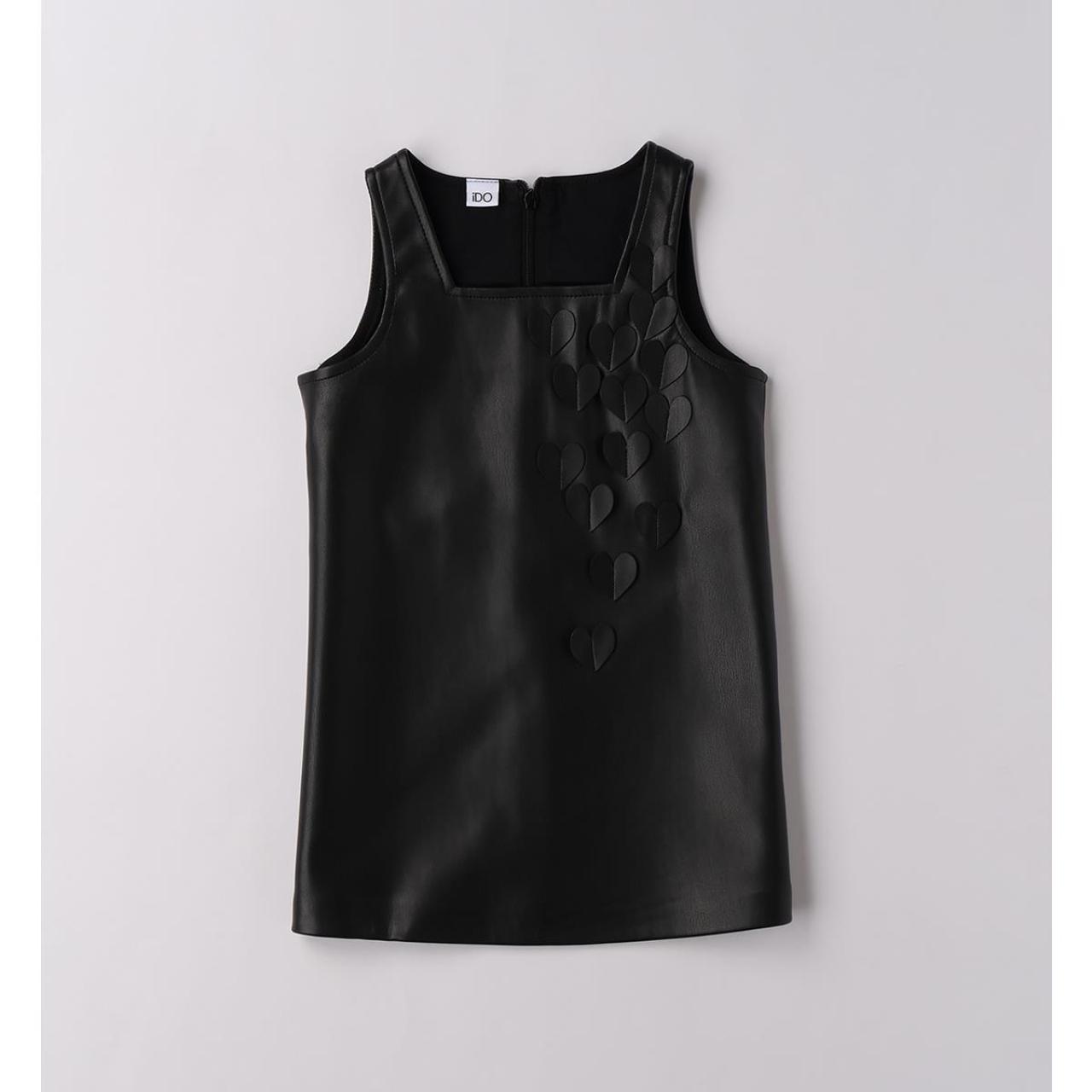 Φόρεμα συνθετικό δέρμα κορίτσι I DO-4.F362-0658-Black