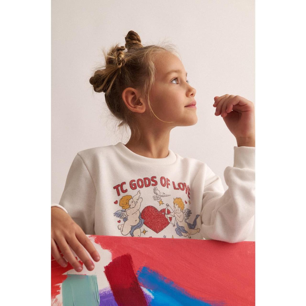 Σετ φούτερ κορίτσι two in a castle-T6606-White φωτογραφία