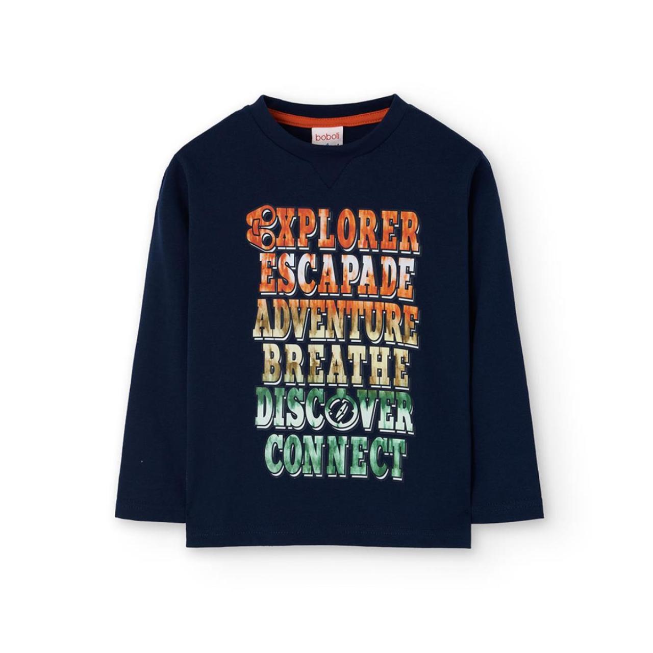 Μπλούζα μακό αγόρι Boboli-522065-2440-Navy