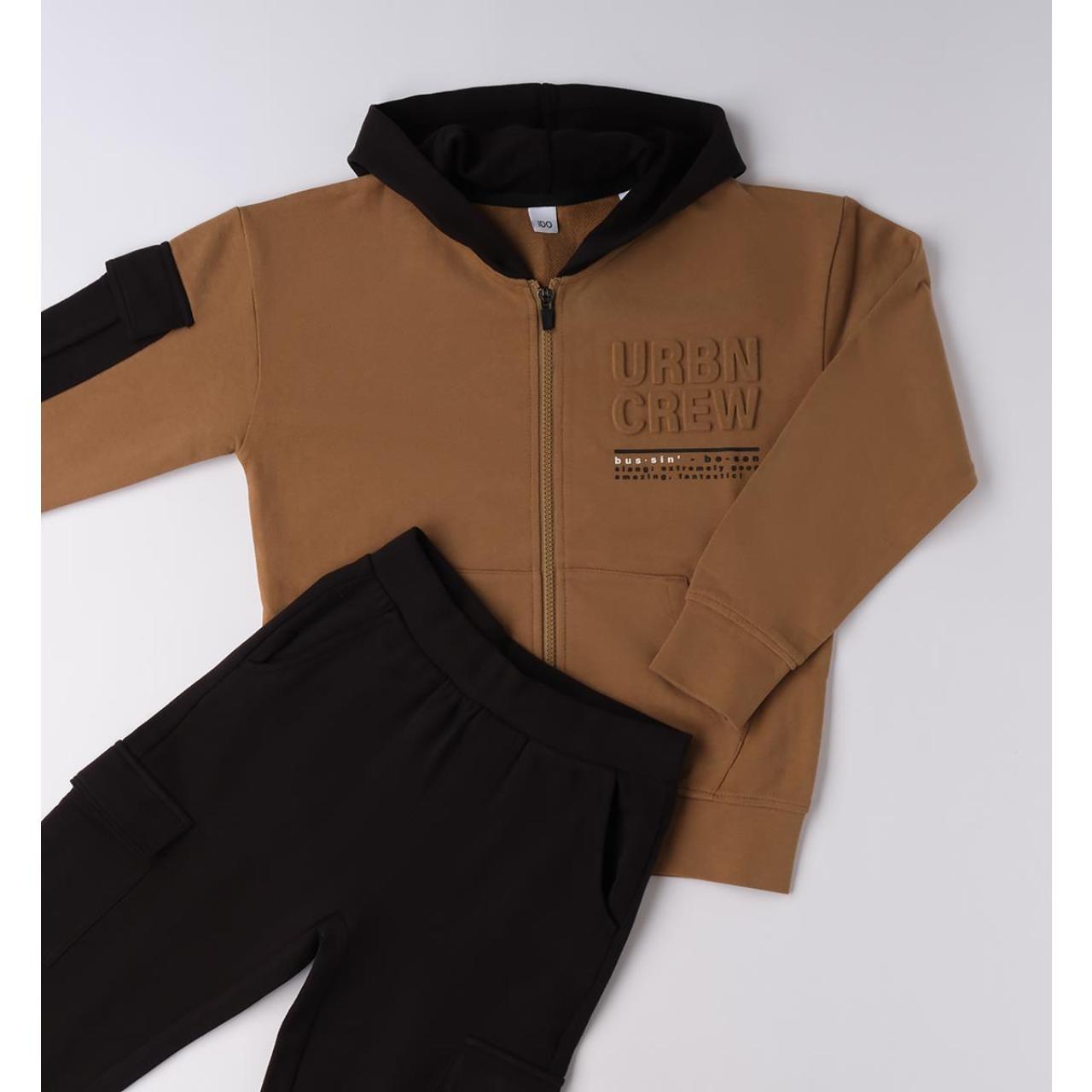 Σετ φόρμα φούτερ ζακέτα αγόρι I DO-4.F812-0831-Brown φωτογραφία