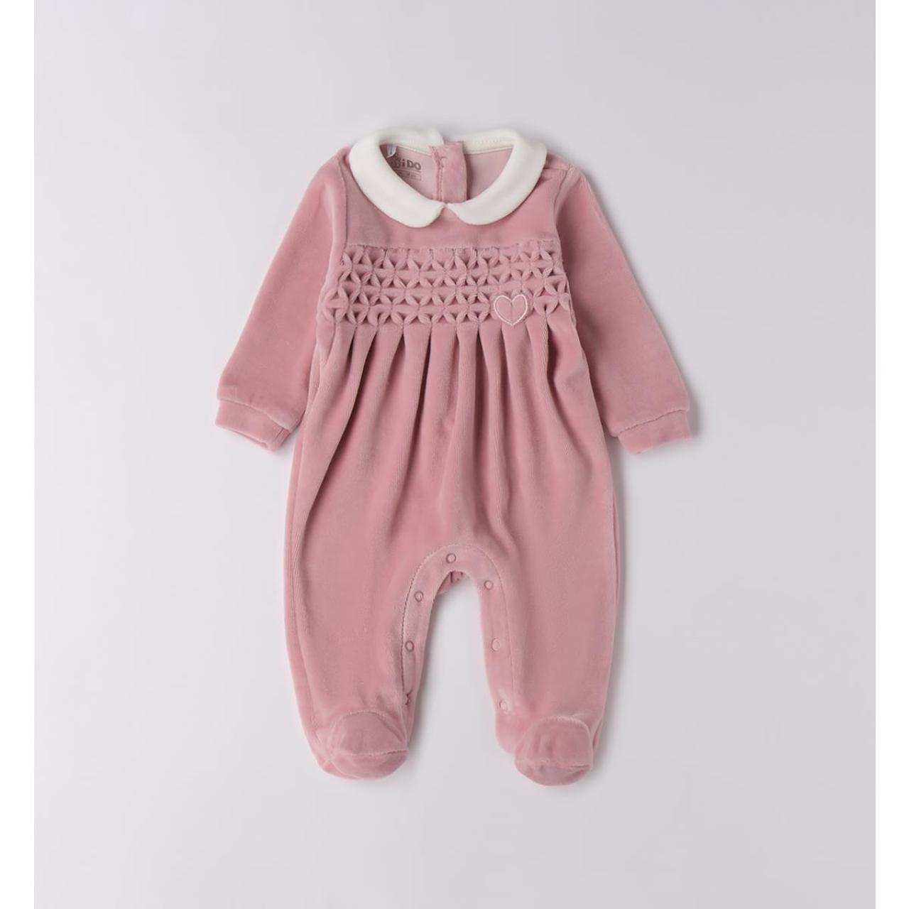 I DO Φορμάκι μπεμπέ βελουτέ κορίτσι I DO-4.F187-2783-Pink