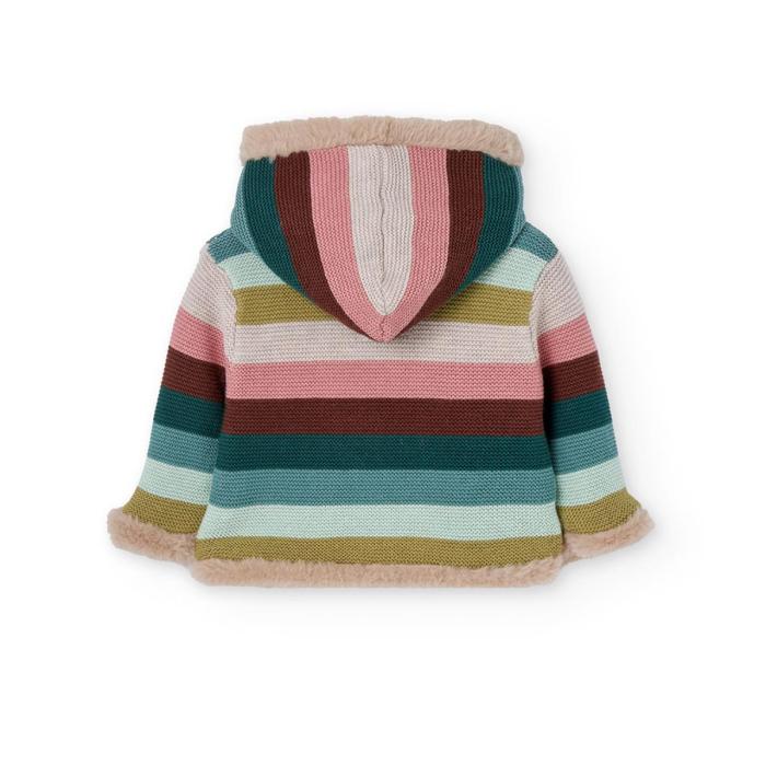 Ζακέτα μπεμπέ διπλής όψης unisex Boboli-142030-7441-Multicolor