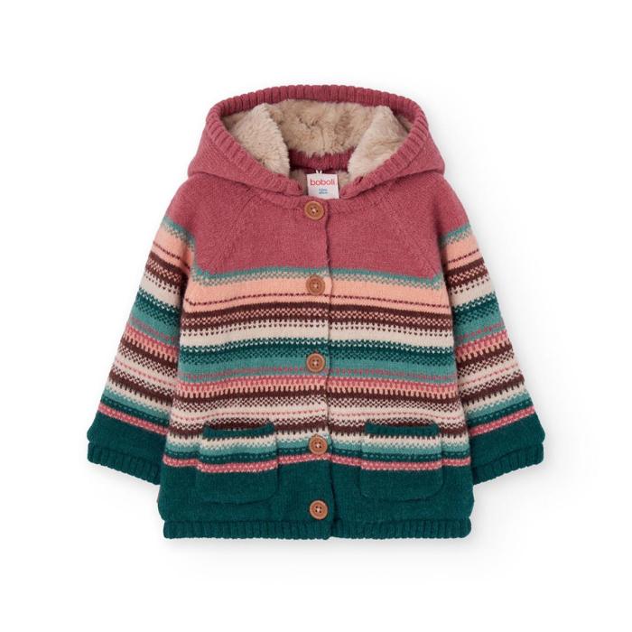 Ζακέτα μπεμπέ πλεκτή κορίτσι Boboli-232186-3944-Multicolor