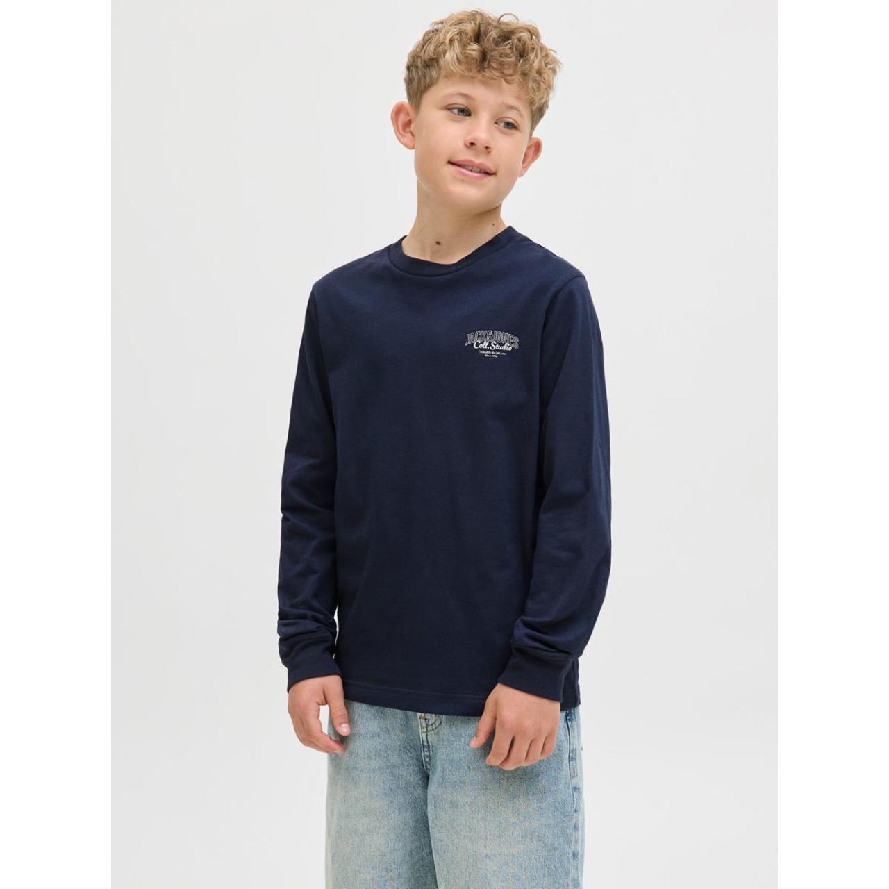 Μπλούζα μακό αγόρι JACK & JONES-12279650-Sky Captain