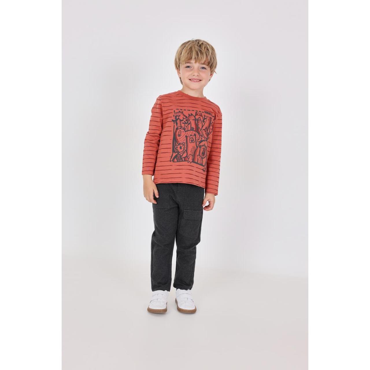 Μπλούζα μακό αγόρι Boboli-312130-5169-Orange φωτογραφία
