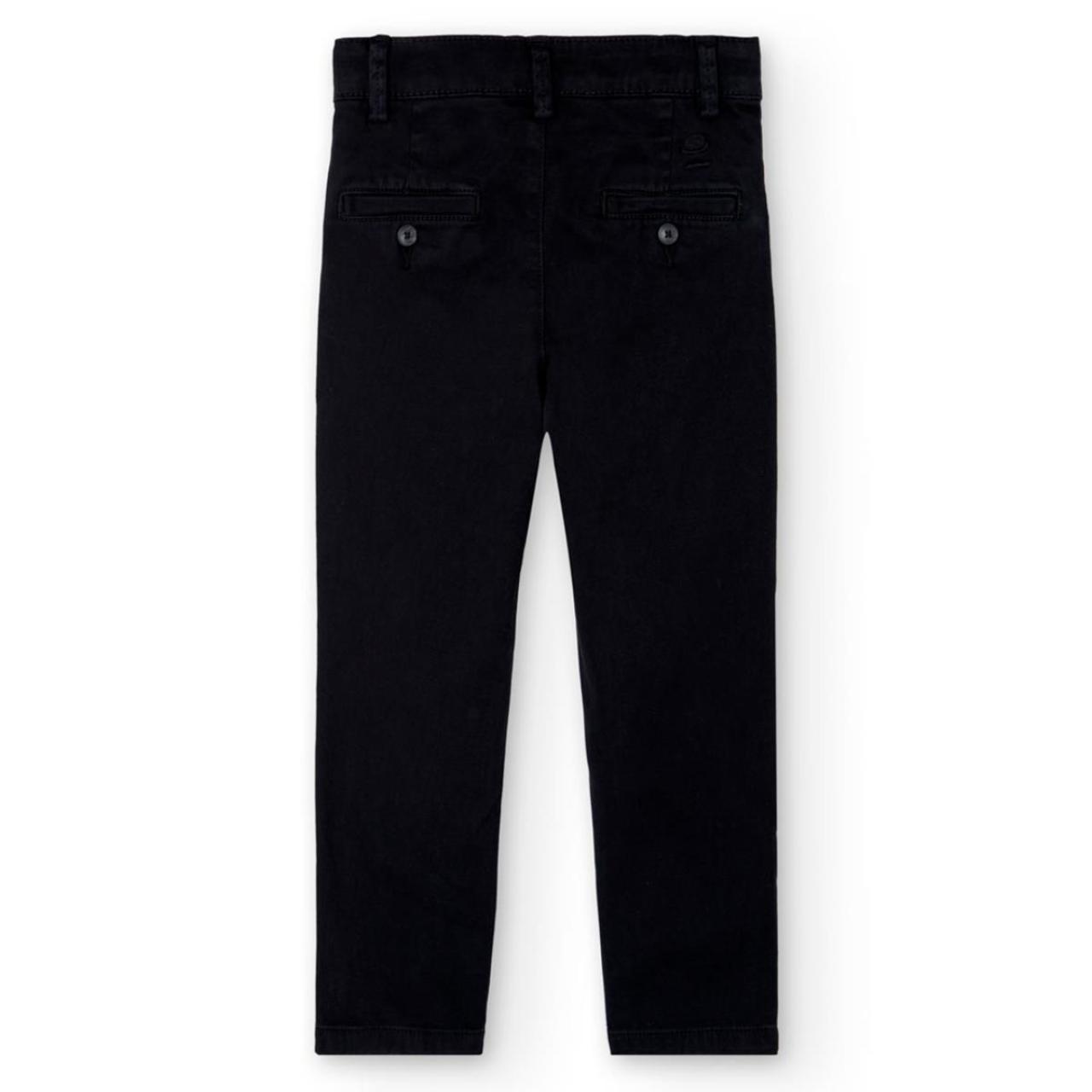 Παντελόνι chino υφασμάτινο αγόρι Boboli-732013-890-Black φωτογραφία