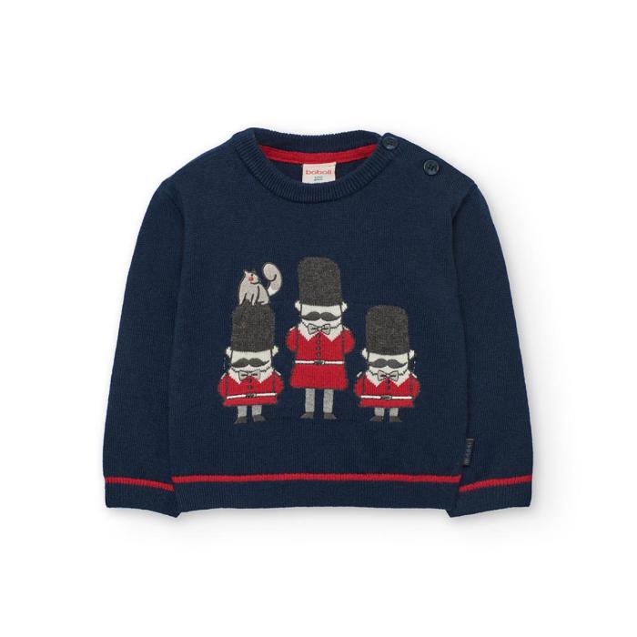 Μπλούζα πλεκτή αγόρι Boboli-712190-2440-Navy