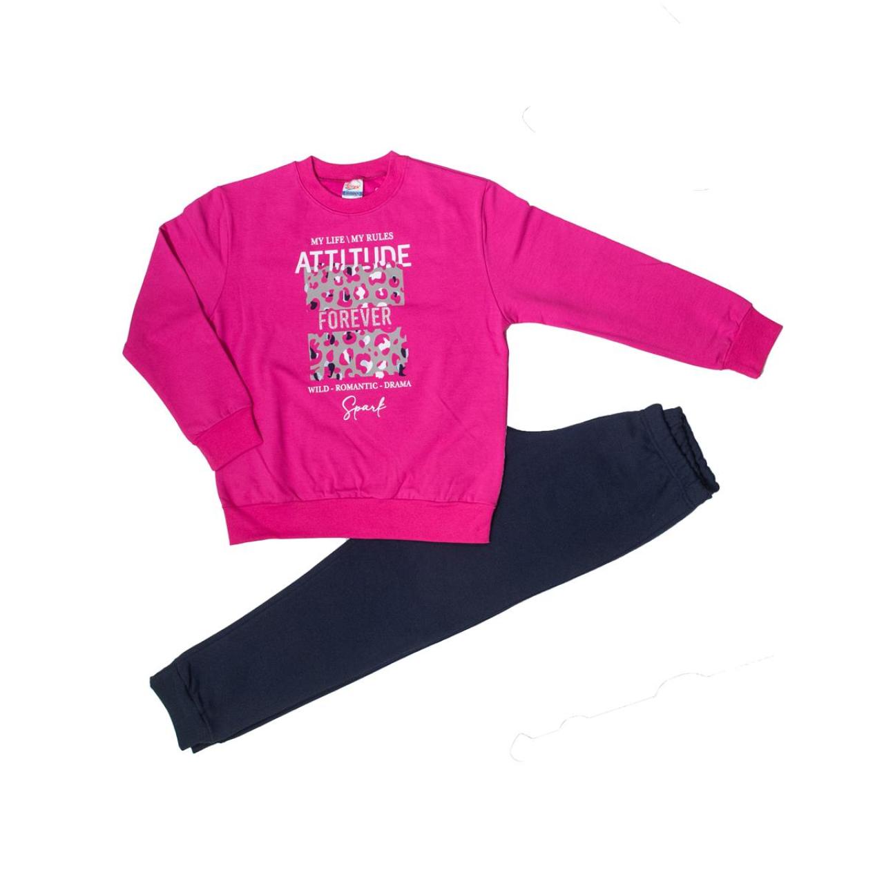 SPARK Σετ φόρμα φούτερ κορίτσι Spark-4400-Fuchsia
