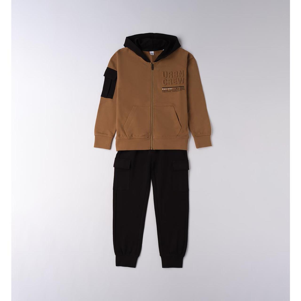 I DO Σετ φόρμα φούτερ ζακέτα αγόρι I DO-4.F812-0831-Brown