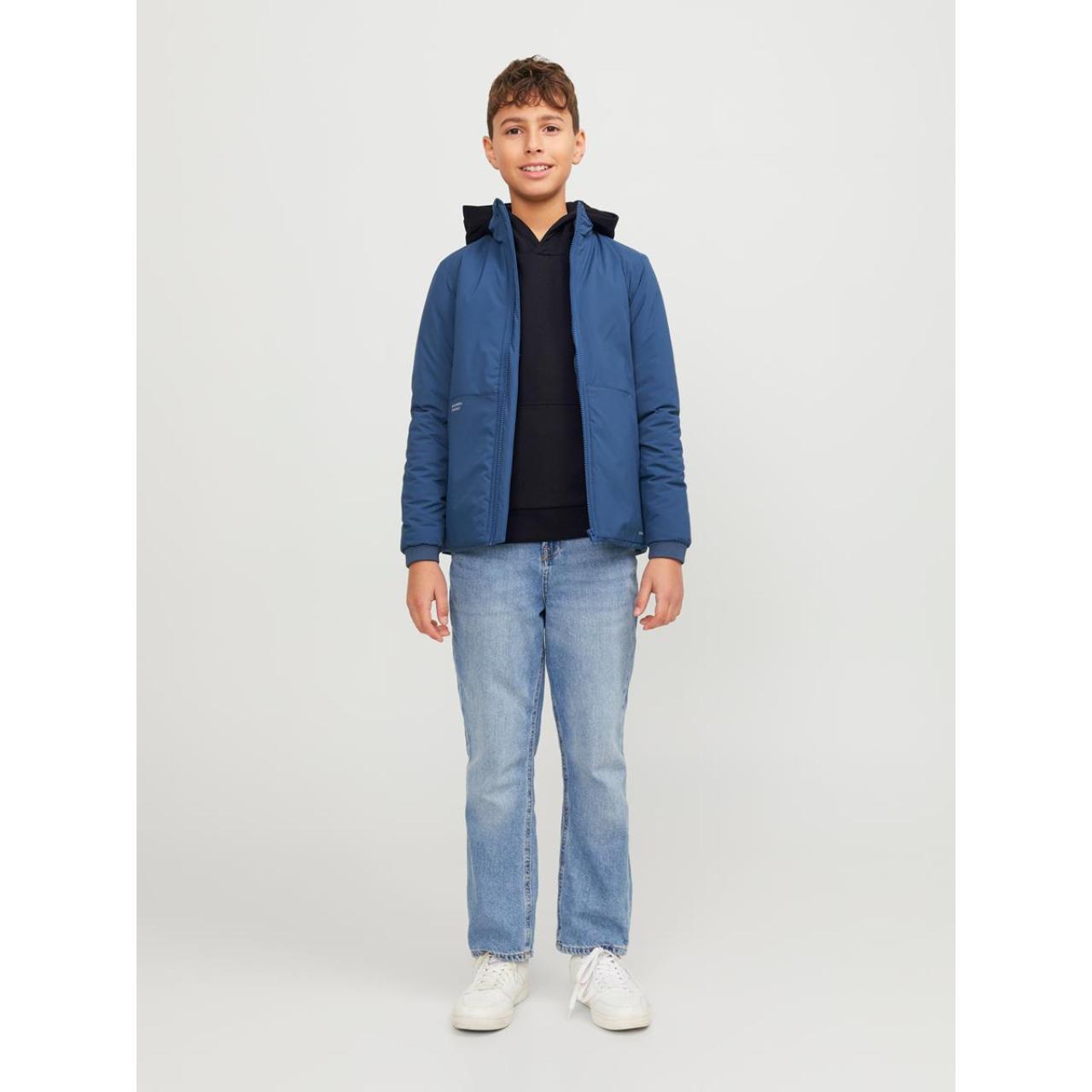 Μπλούζα φούτερ hoodie αγόρι JACK & JONES-12250531-Black