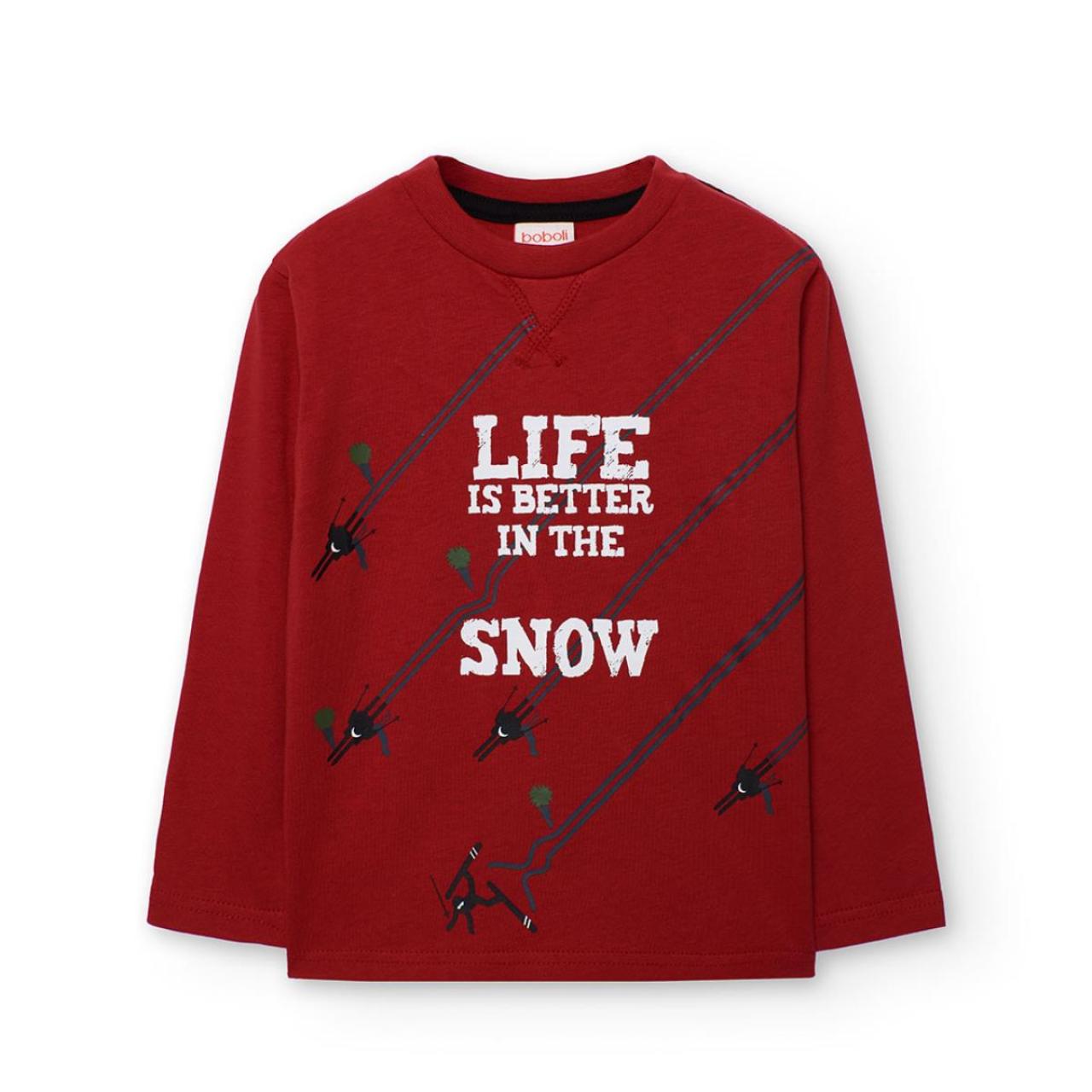 Μπλούζα μακό αγόρι Boboli-532077-3870-Red