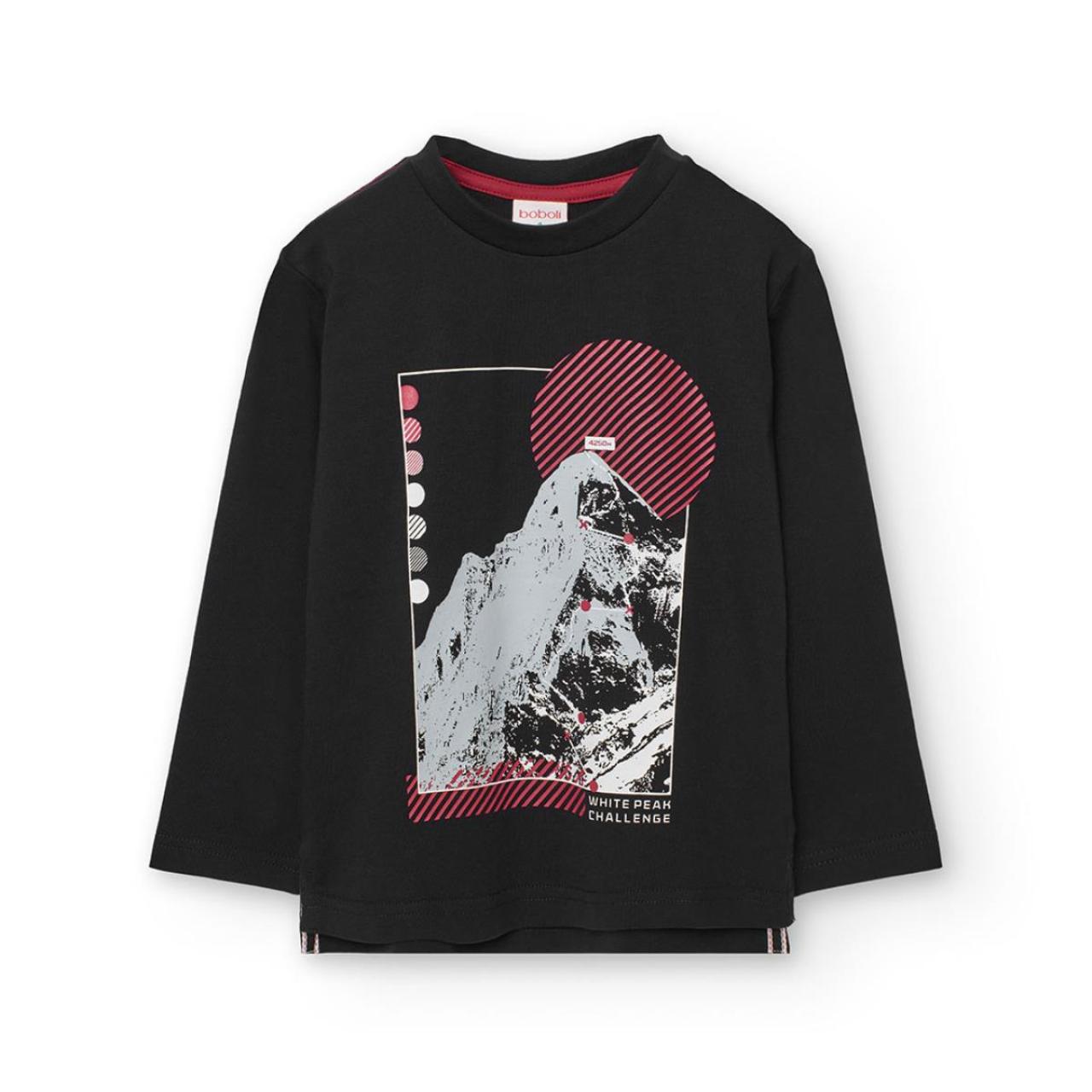 Μπλούζα μακό αγόρι Boboli-532033-890-Black