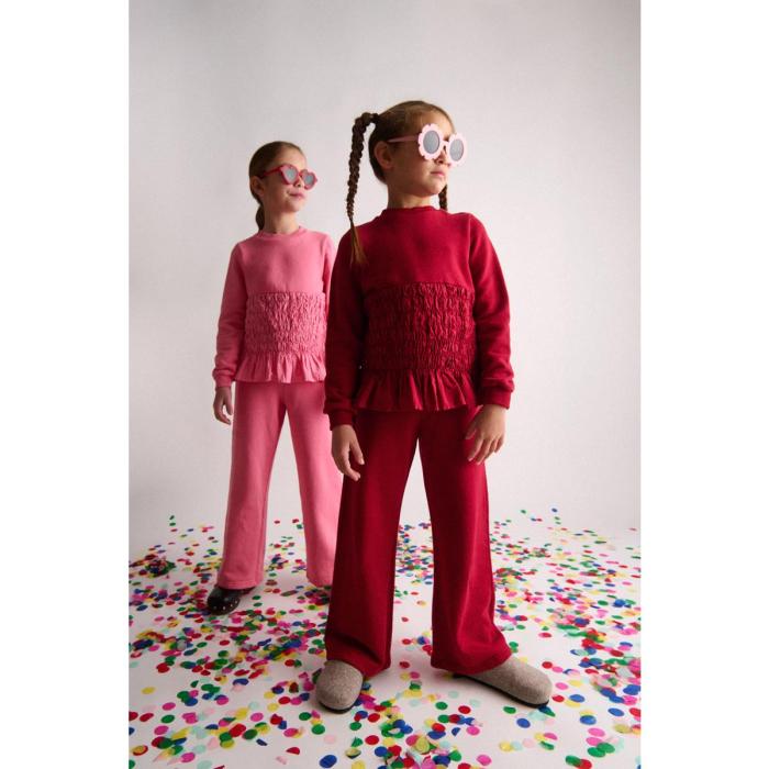 Σετ φούτερ κορίτσι two in a castle-T6724-Red