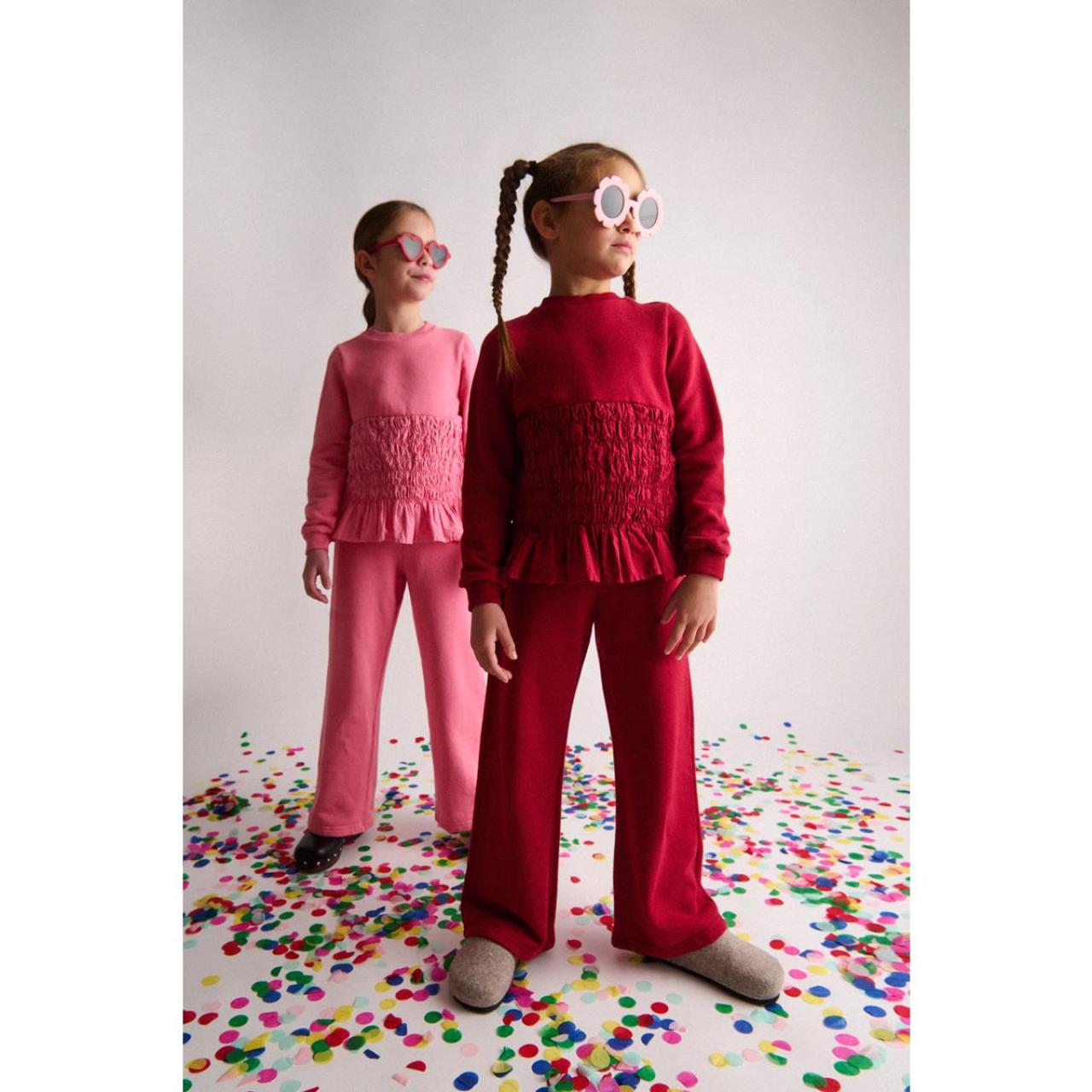 Σετ φούτερ κορίτσι two in a castle-T6724-Red φωτογραφία