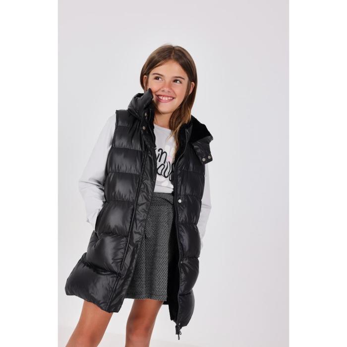 Μπουφάν αμάνικο κορίτσι Boboli-402219-890-Black