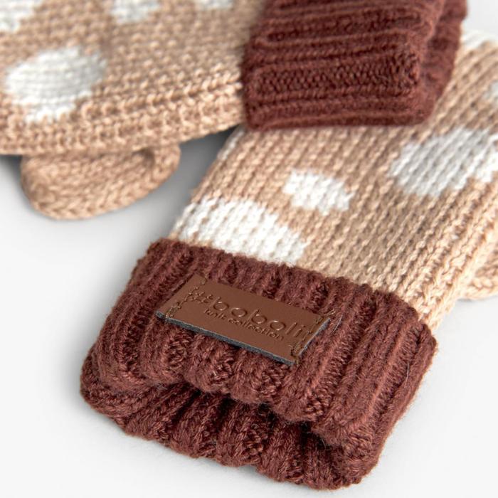 Γάντια πλεκτά μπεμπέ unisex Boboli-192136-7441-Beige
