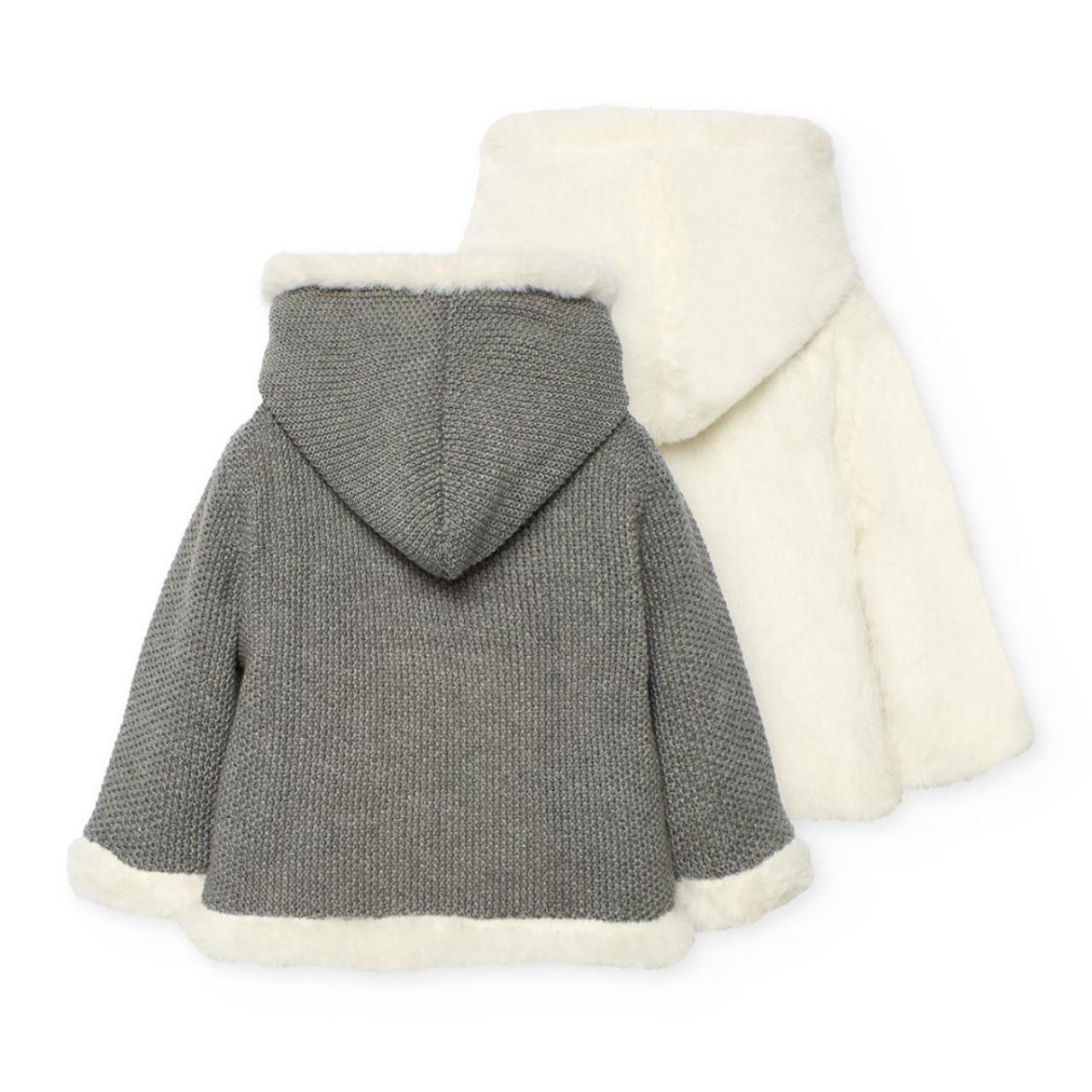 Ζακέτα μπεμπέ διπλής όψης unisex Boboli-752116-8125-Grey φωτογραφία