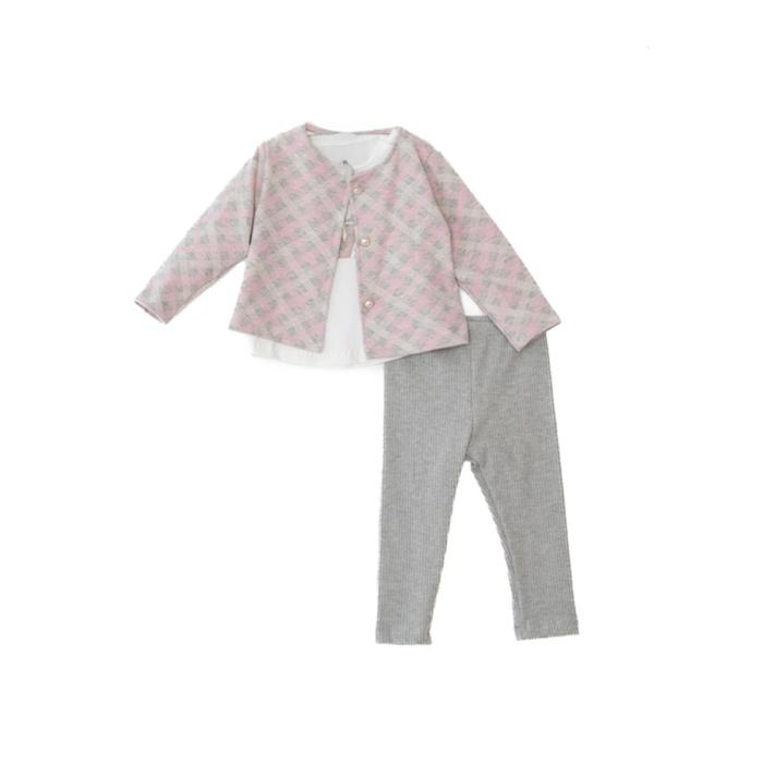 Σετ μπεμπέ 3 τεμ. κορίτσι Restart-25/10593-Pink