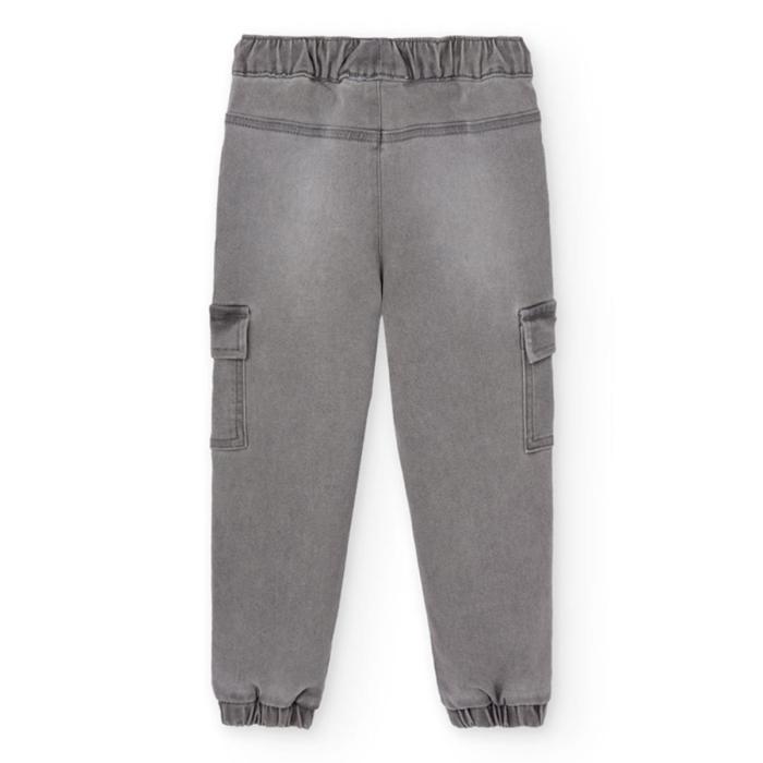Παντελόνι τζιν-φούτερ cargo αγόρι Boboli-512222-GREY