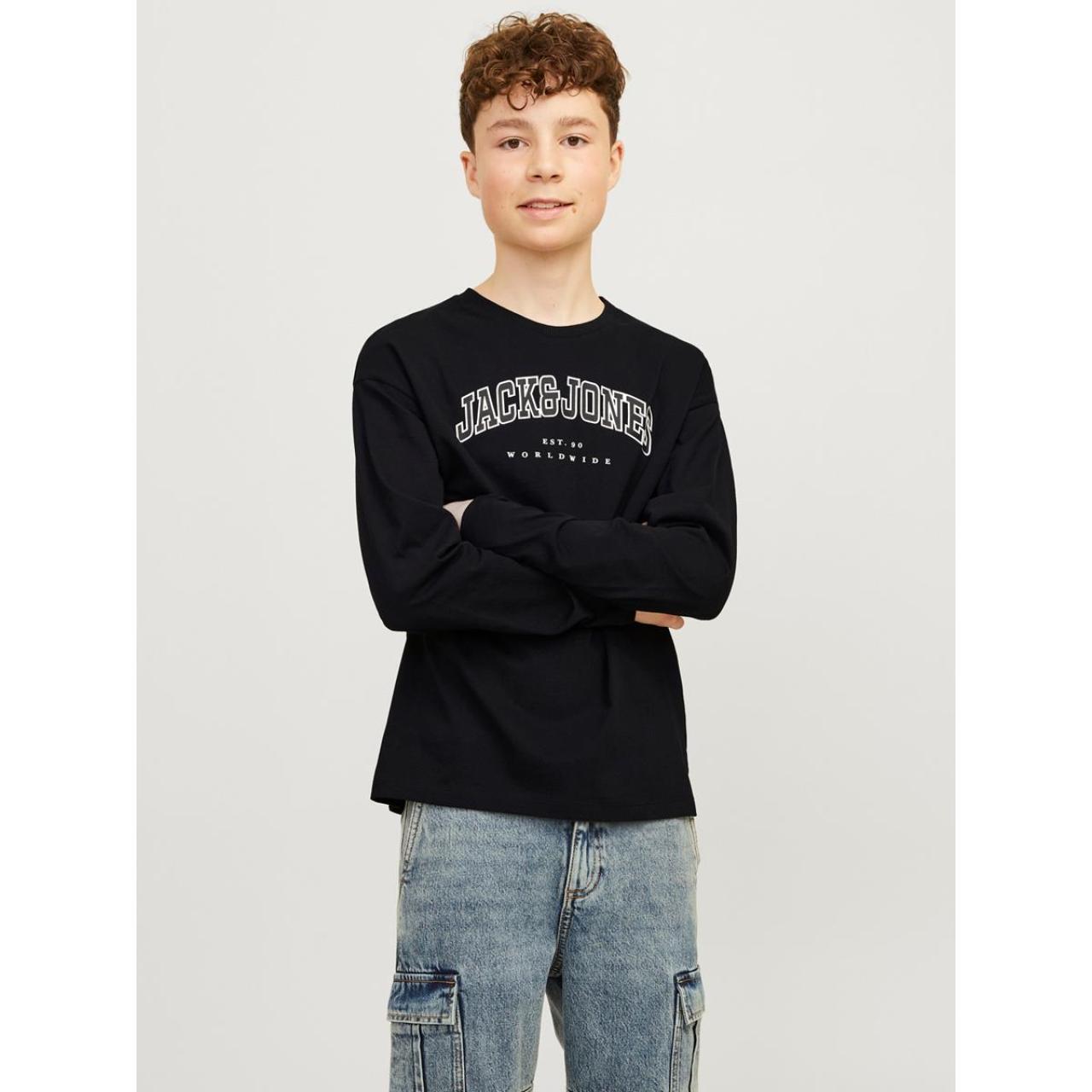 Μπλούζα μακό αγόρι JACK & JONES-12258928-Black
