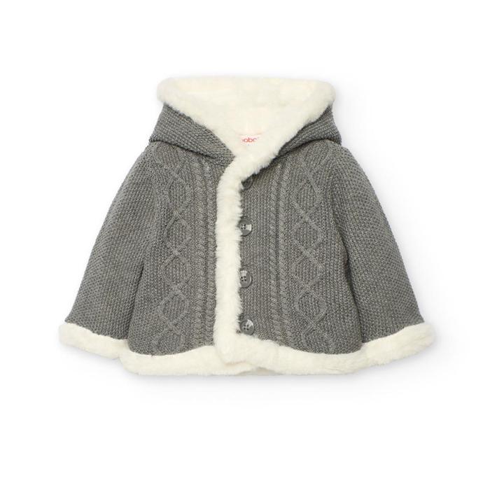 Ζακέτα μπεμπέ διπλής όψης unisex Boboli-752116-8125-Grey
