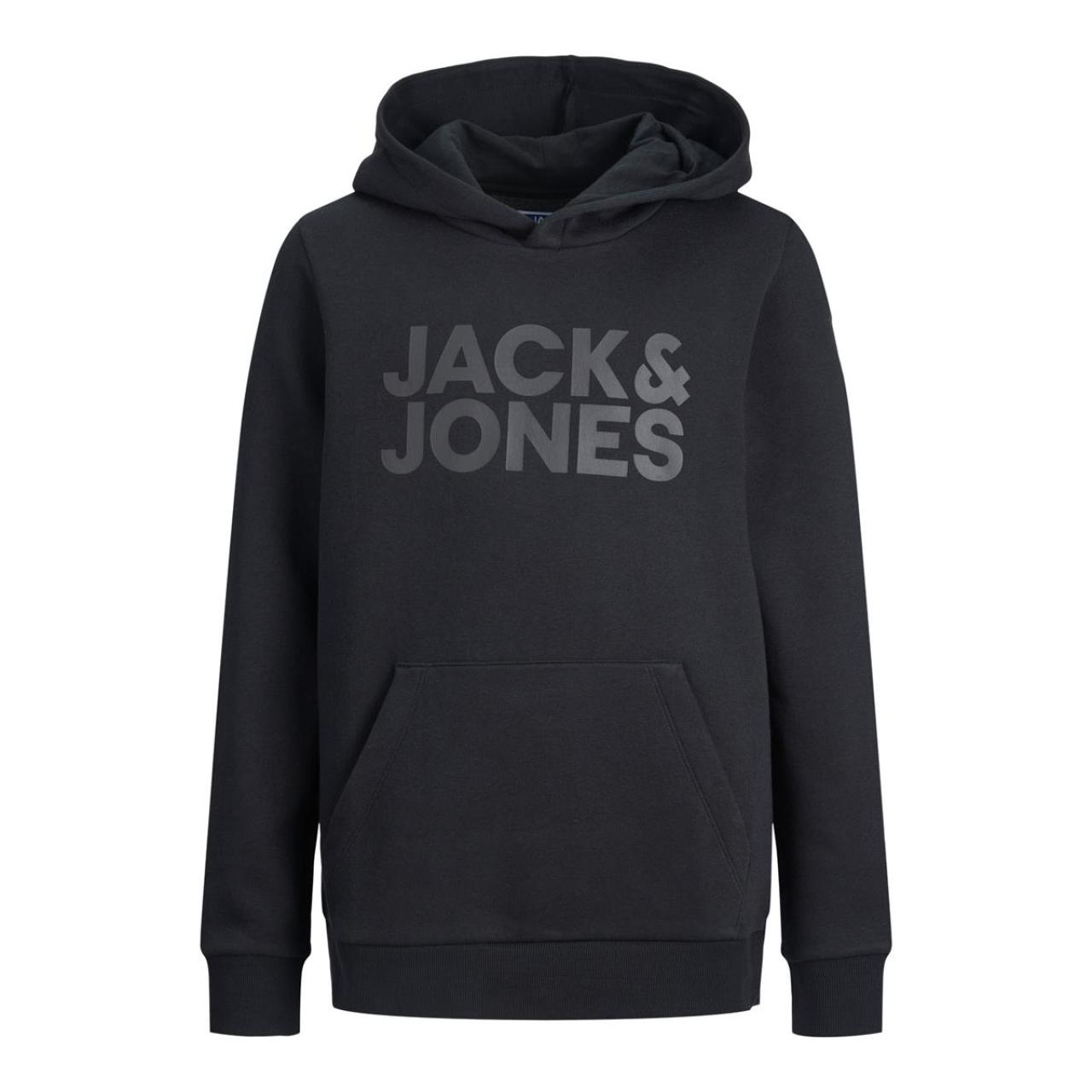 Μπλούζα φούτερ hoodie αγόρι JACK & JONES-12152841-Black Large φωτογραφία