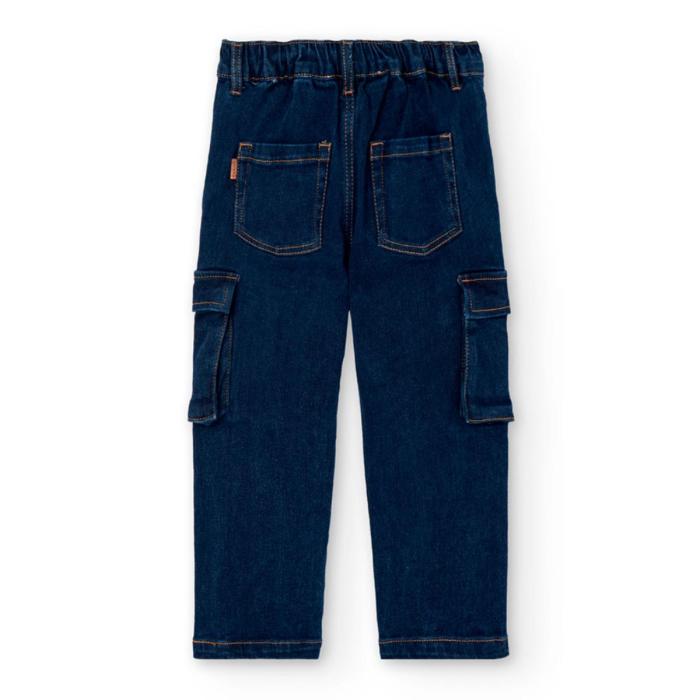 Παντελόνι τζιν cargo αγόρι Boboli-522021-Darkblue
