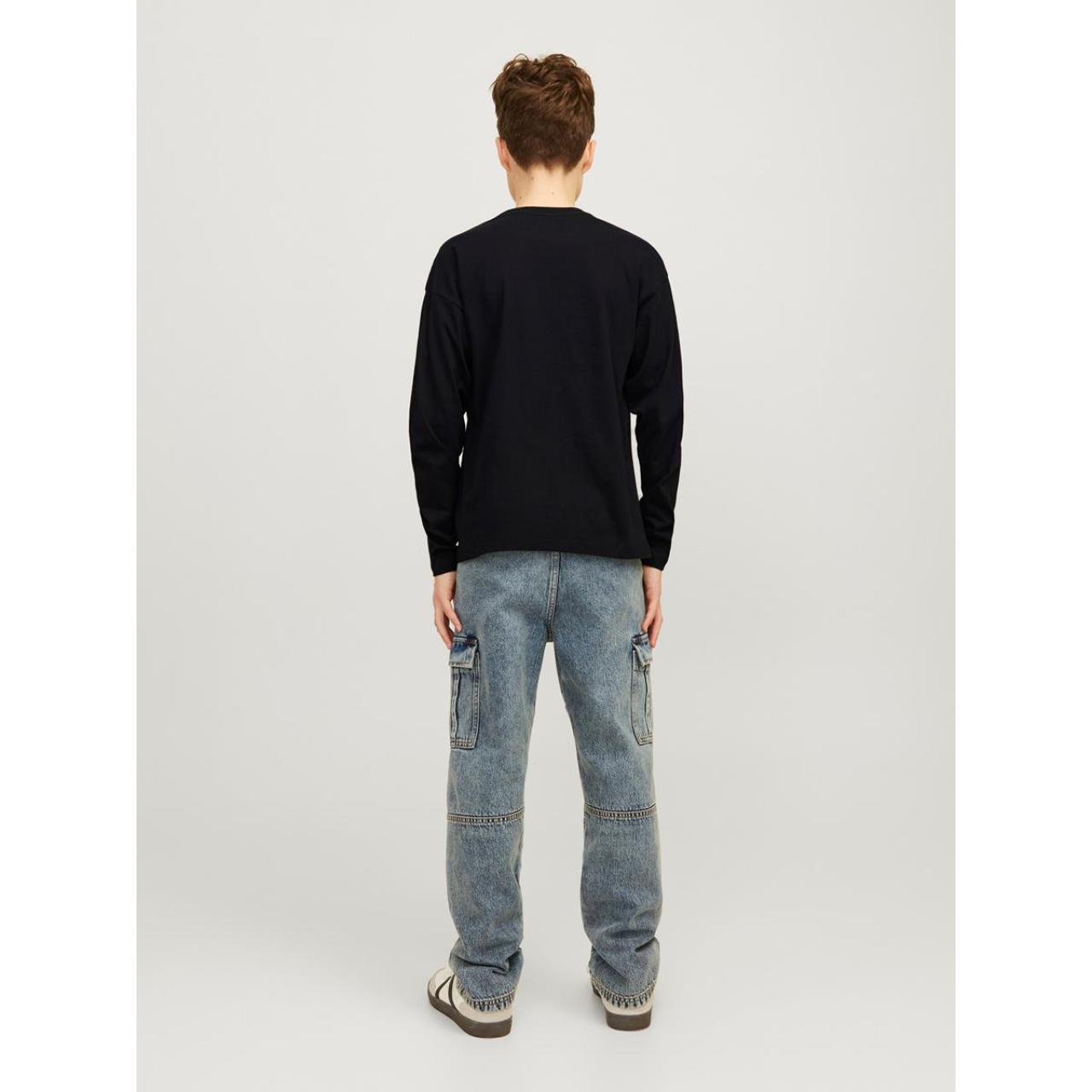 Μπλούζα μακό αγόρι JACK & JONES-12258928-Black φωτογραφία