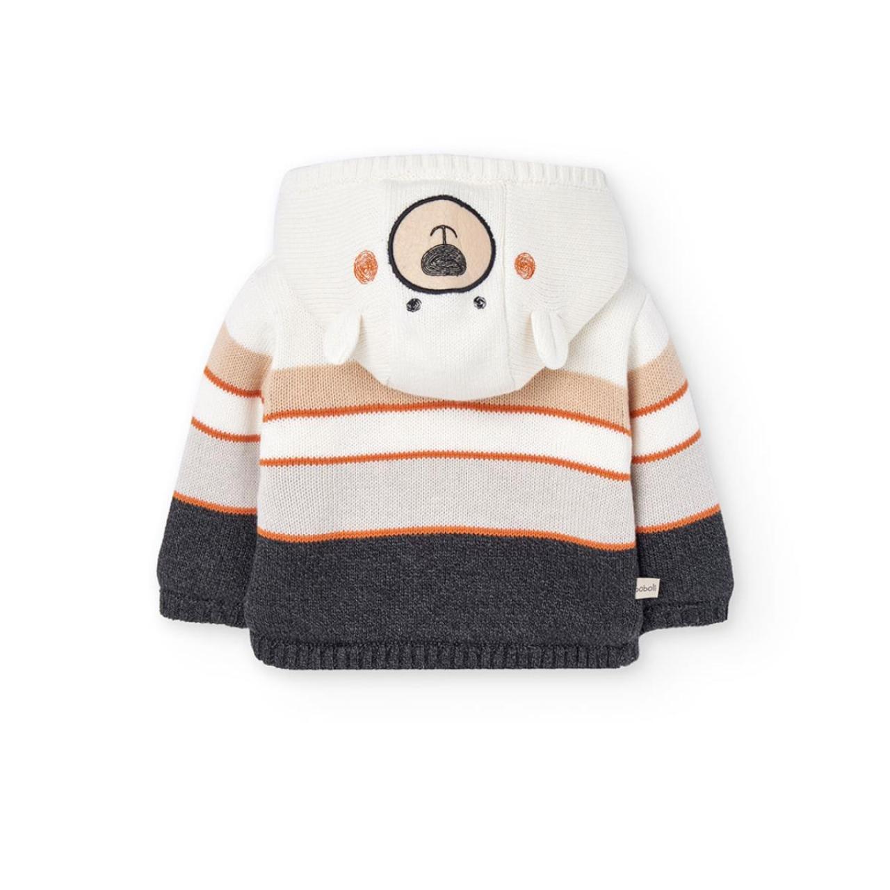 Ζακέτα μπεμπέ πλεκτή unisex Boboli-122106-1111-Ecru φωτογραφία