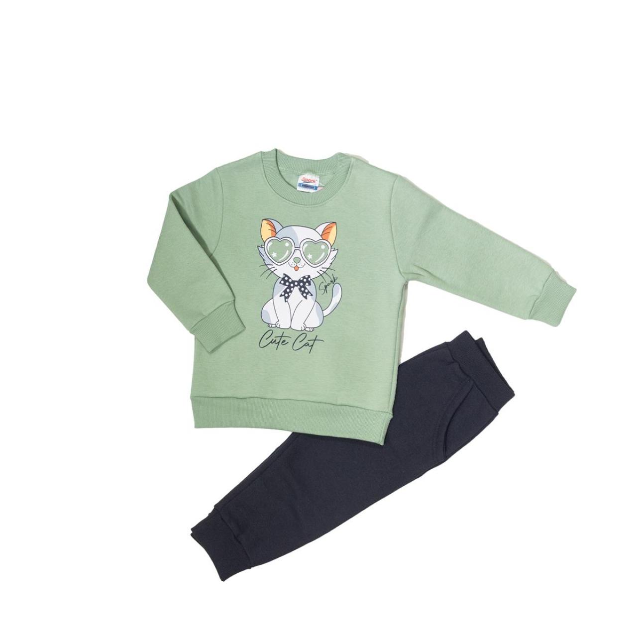 SPARK Σετ φόρμα φούτερ κορίτσι Spark-4625-Green