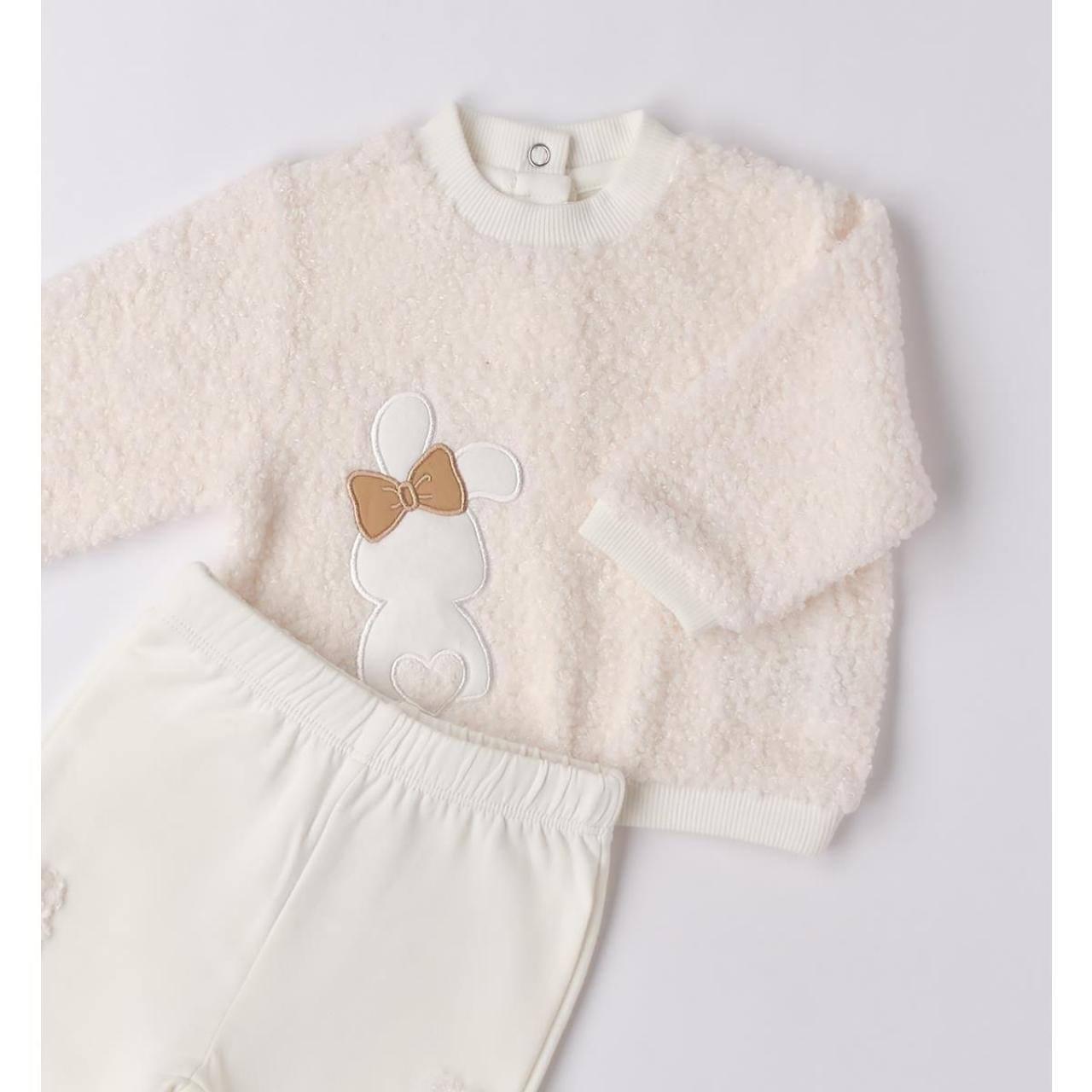 Σετ φόρμα φούτερ κορίτσι I DO-4.F095-0115-Ecru φωτογραφία